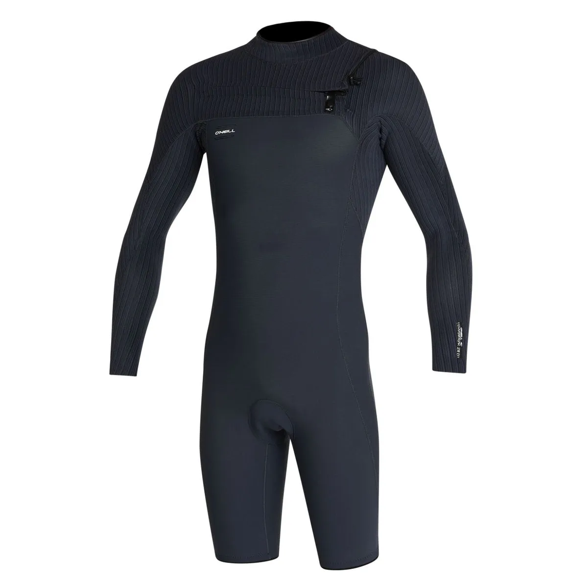 2mm Mens O'Neill HYPERFREAK Chest Zip Long Sleeve Springsuit - Black