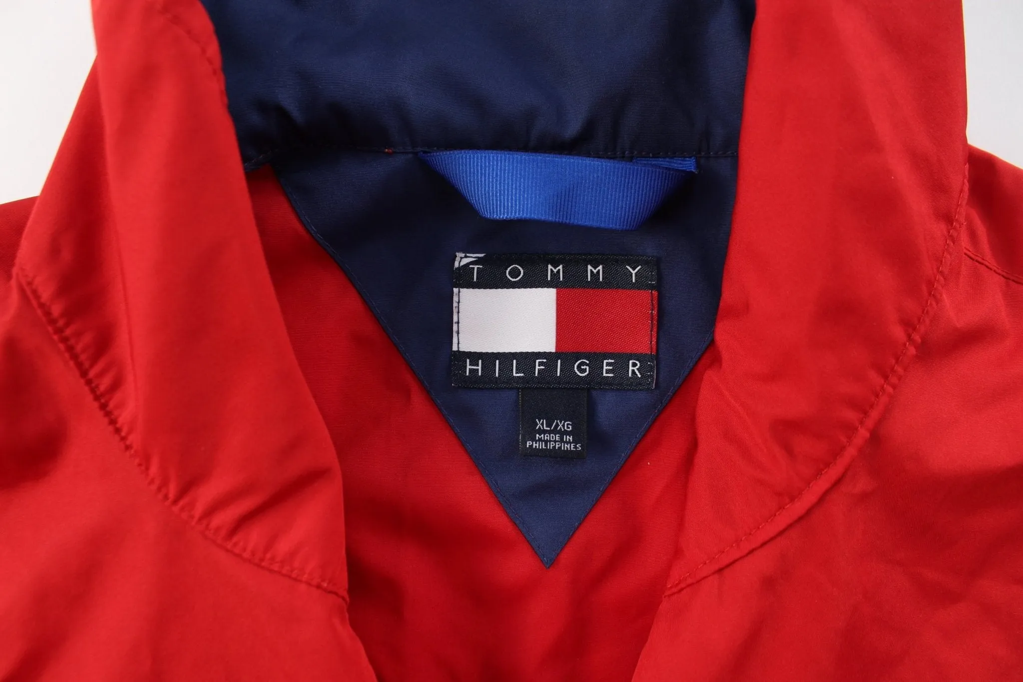 90's Tommy Hilfiger Embroidered Logo Red Zip Up Jacket