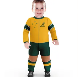 ARU Footy Suit Body Suit - Wallabies - Baby Toddler - Rugby Union