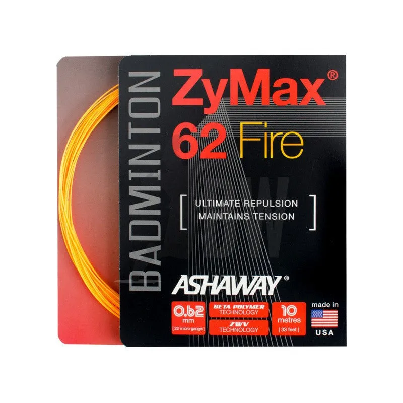 Ashaway ZyMax 62 Fire (0.62mm) Badminton String