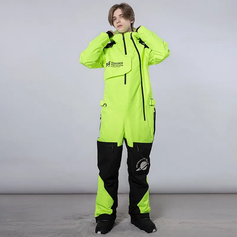 Ashore Ski Shop One-Piece Ski Suit Overalls Women Men Outdoor Snowboard