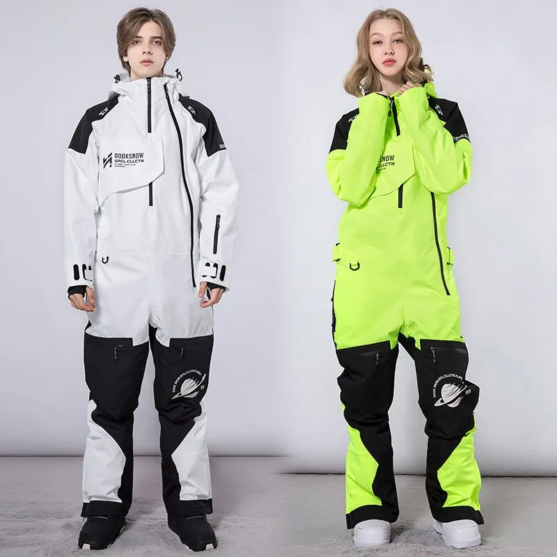 Ashore Ski Shop One-Piece Ski Suit Overalls Women Men Outdoor Snowboard