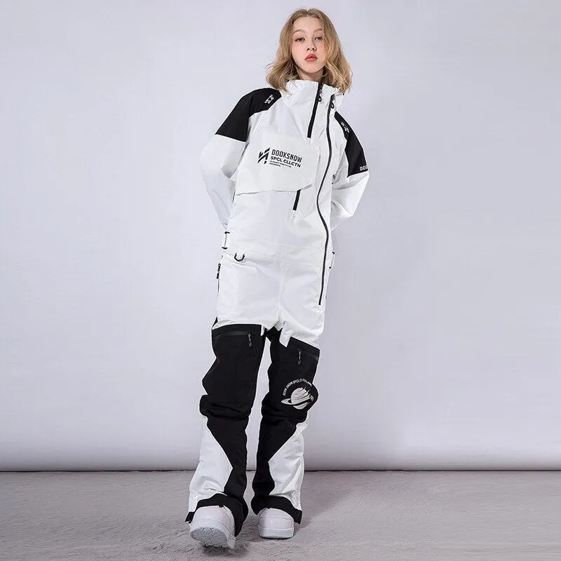 Ashore Ski Shop One-Piece Ski Suit Overalls Women Men Outdoor Snowboard