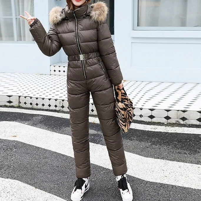 Ashore Ski Shop Warm One Piece Jumpsuit Women Outfit Ski Suit Jacket Winter