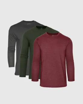 Autumn Blend Long Sleeve Classic Crew  3-Pack