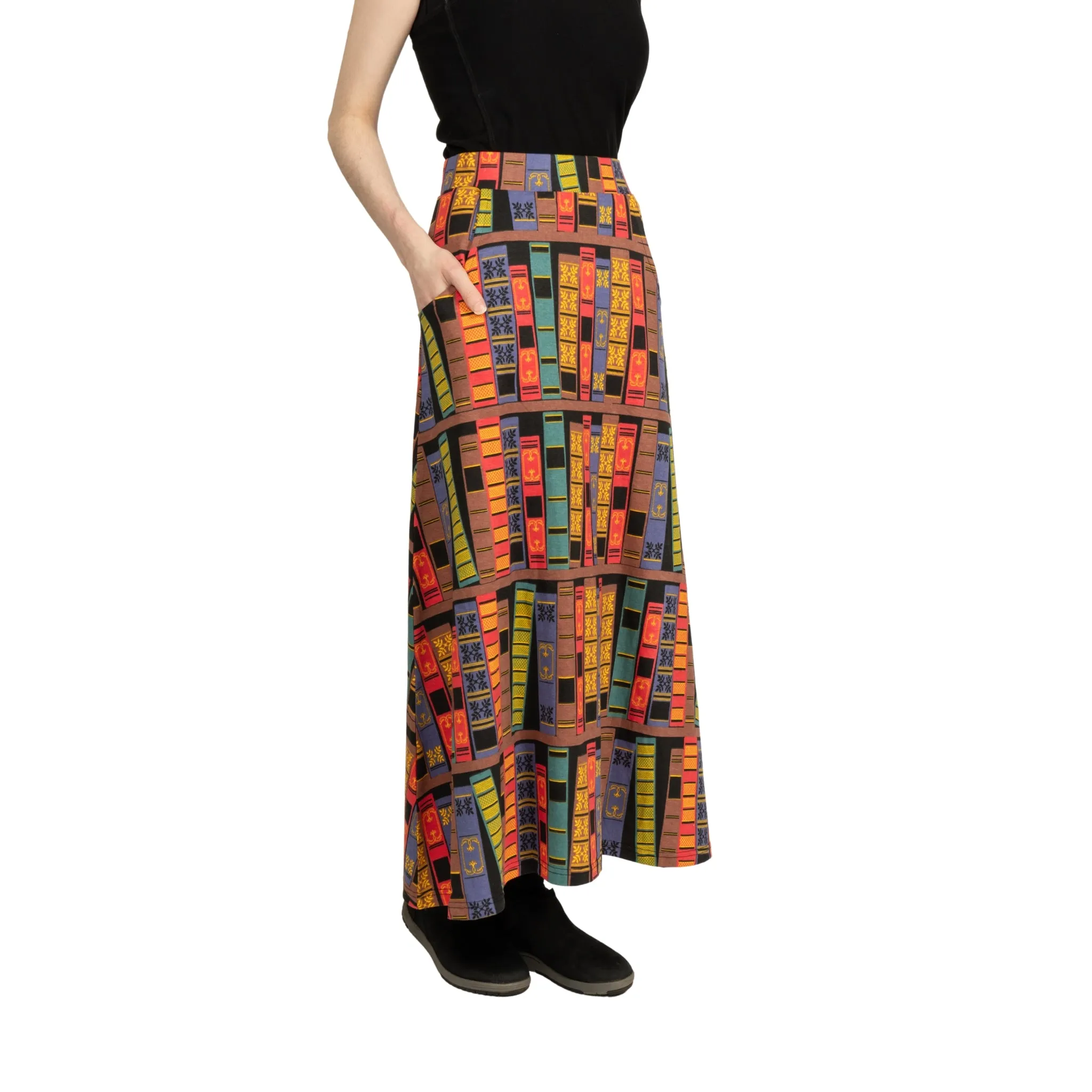 Book Spines Maxi Skirt [FINAL SALE]