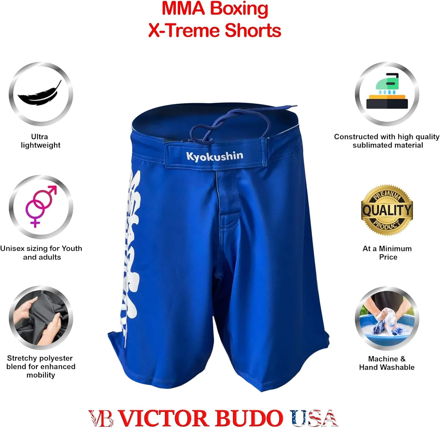 BOXING MMA KYOKUSHIN SHORT - BLUE