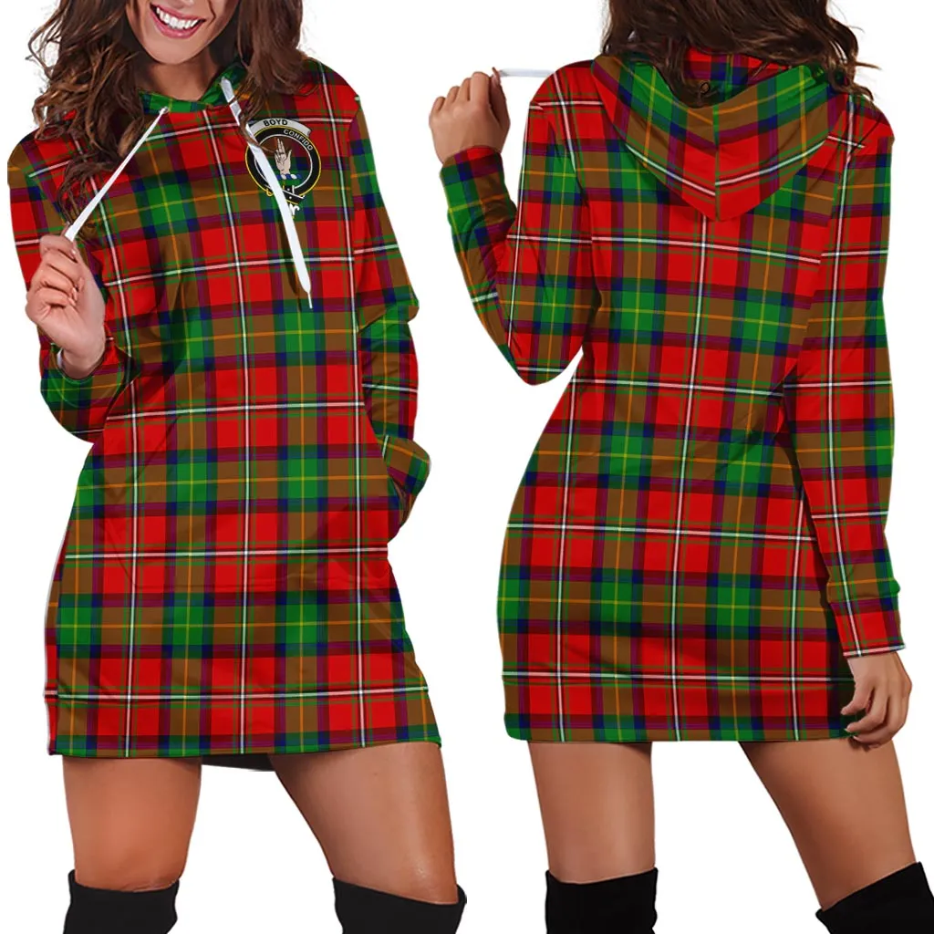 Boyd Tartan Hoodie Dress with Family Crest