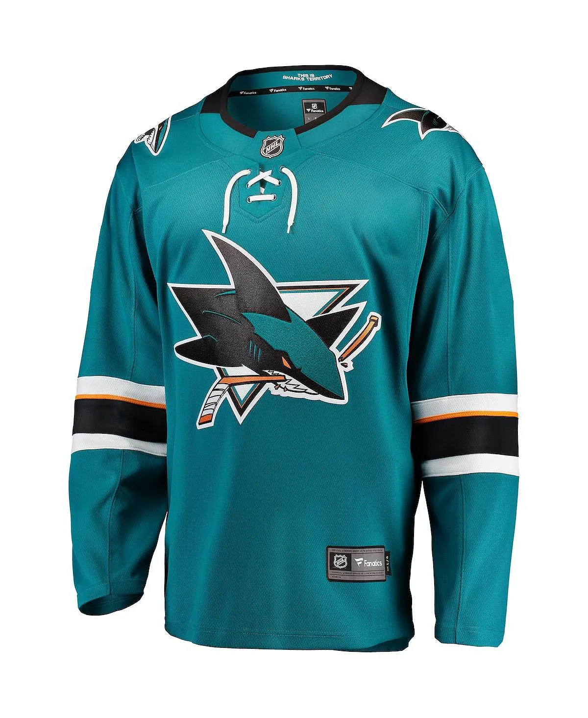 Branded Men's San Jose Sharks Breakaway Home Fanatics Jersey, Turquoise