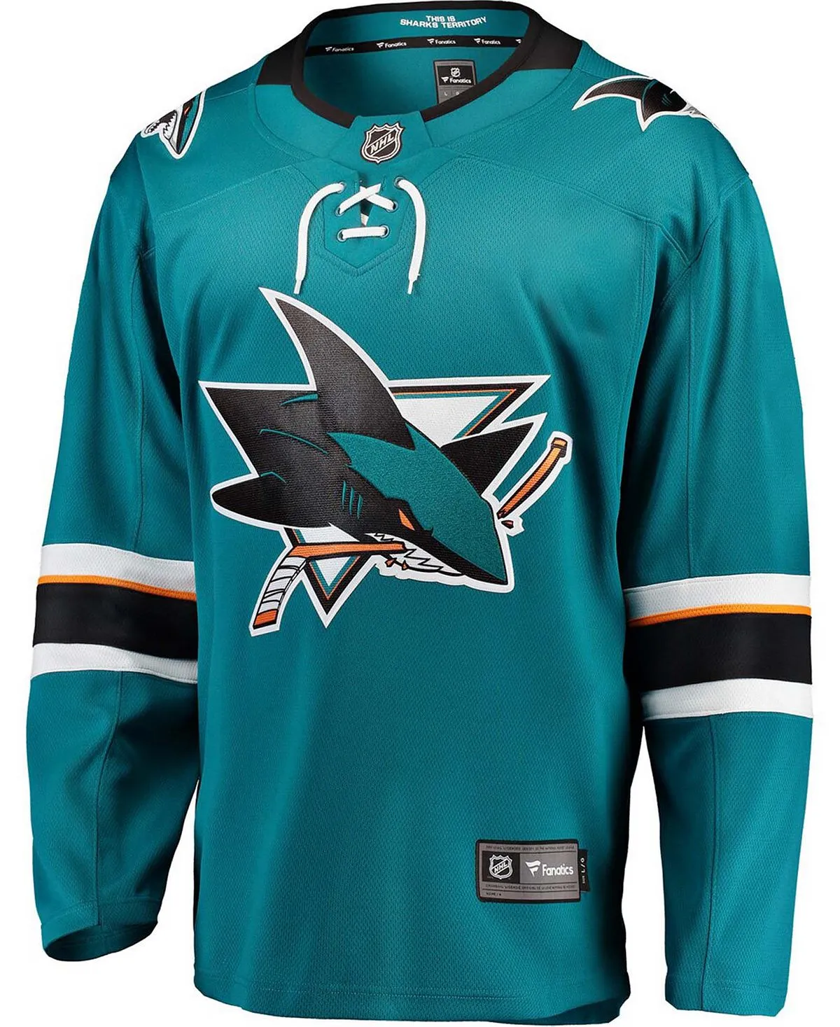 Branded Men's San Jose Sharks Breakaway Home Fanatics Jersey, Turquoise