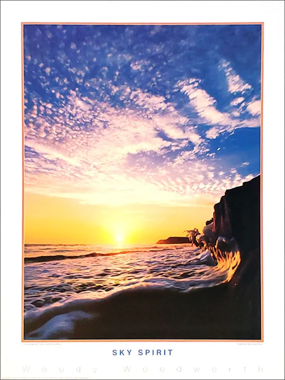 California Surfing "Sky Spirit" (Pacific Coast) Poster Print - Creation Captured