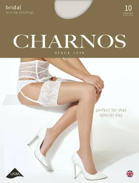 Charnos Bridal Deep Lace Top STOCKINGS 10 Denier