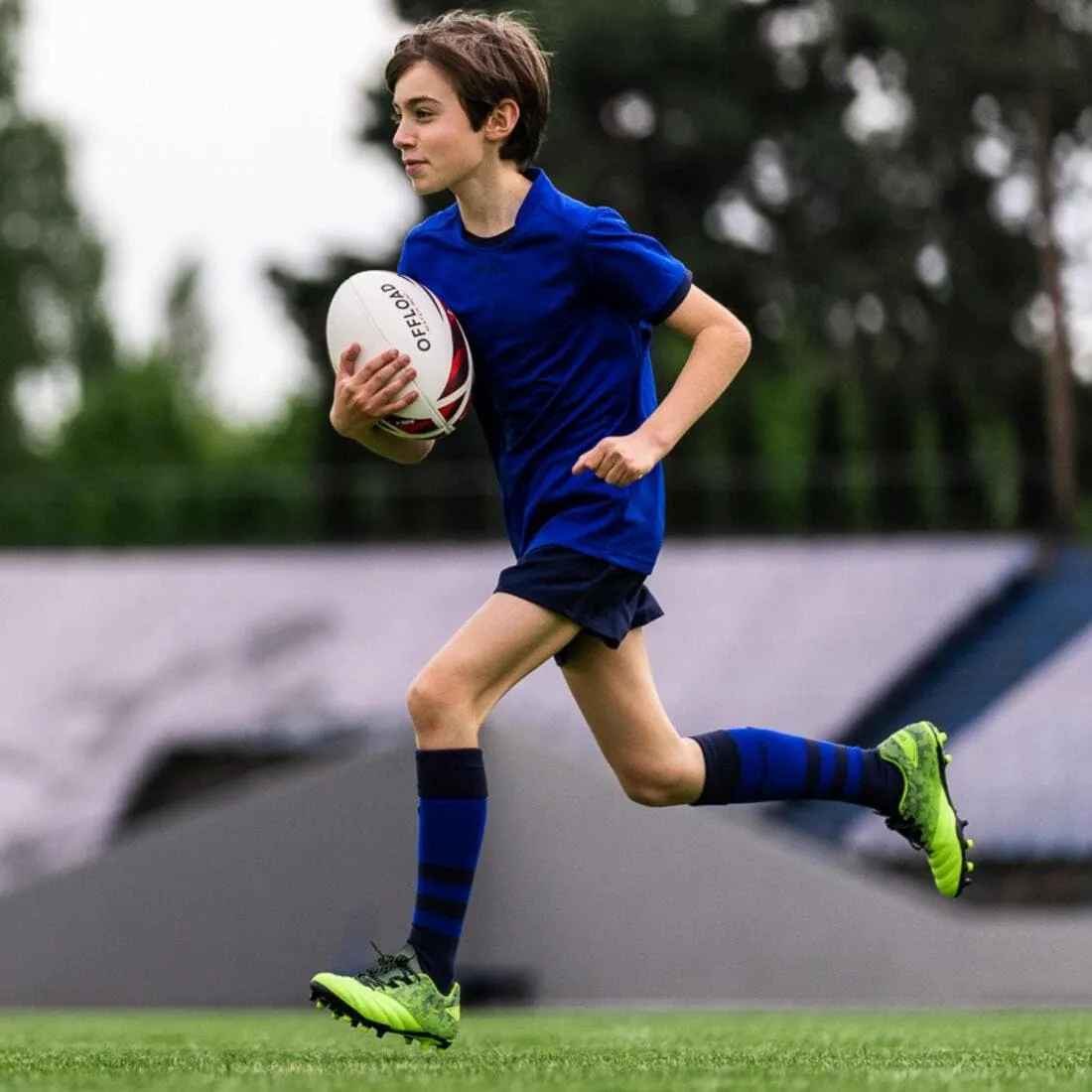 Chaussettes hautes de rugby enfant R500