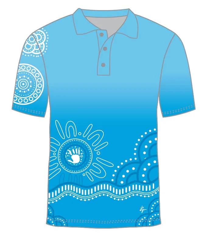 Custom Indigenous Polo Shirt - Dreamtime Grace