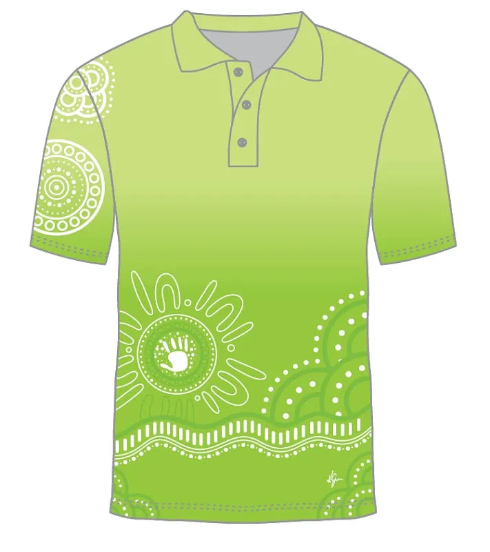 Custom Indigenous Polo Shirt - Dreamtime Grace