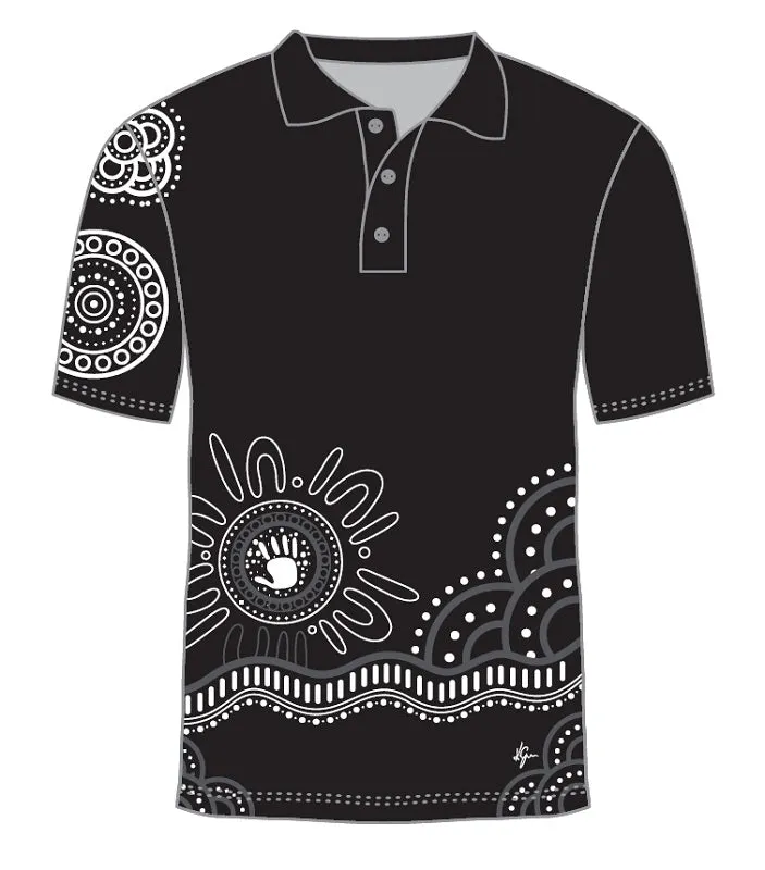 Custom Indigenous Polo Shirt - Dreamtime Grace