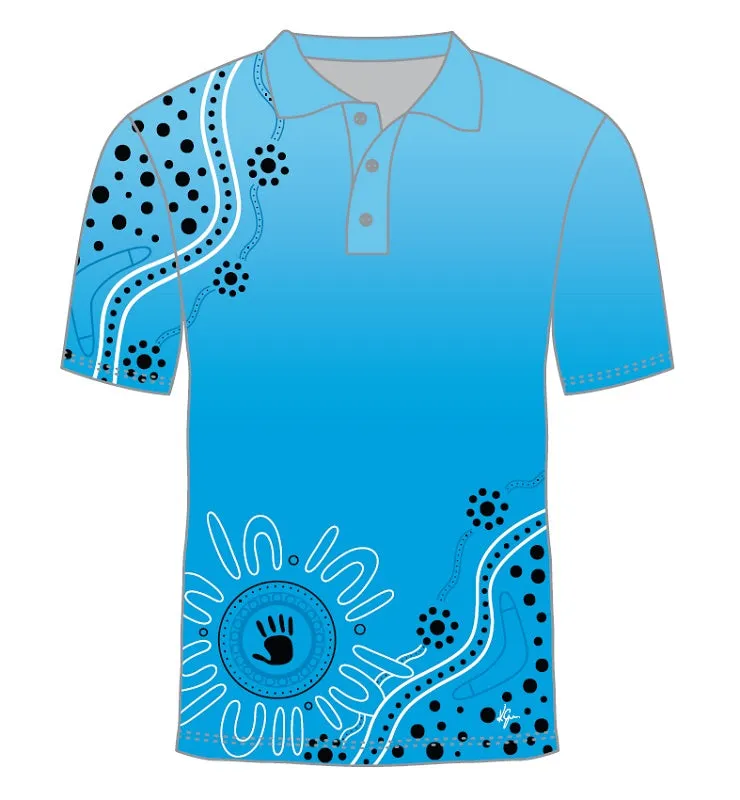 Custom Indigenous Polo Shirt - Kali Rainforest