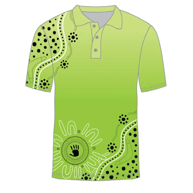 Custom Indigenous Polo Shirt - Kali Rainforest