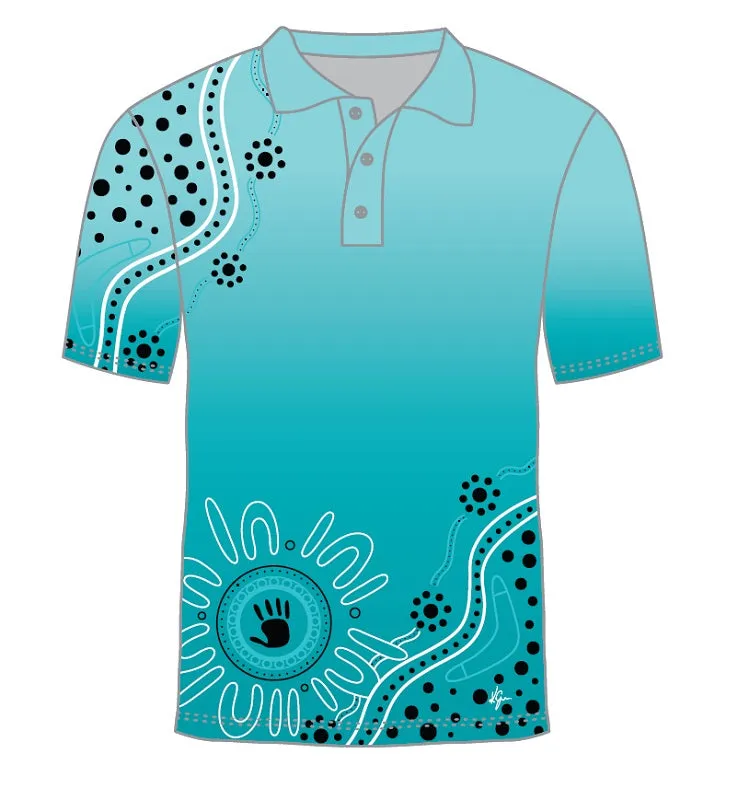 Custom Indigenous Polo Shirt - Kali Rainforest