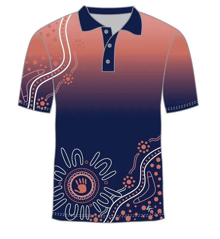 Custom Indigenous Polo Shirt - Kali Rainforest