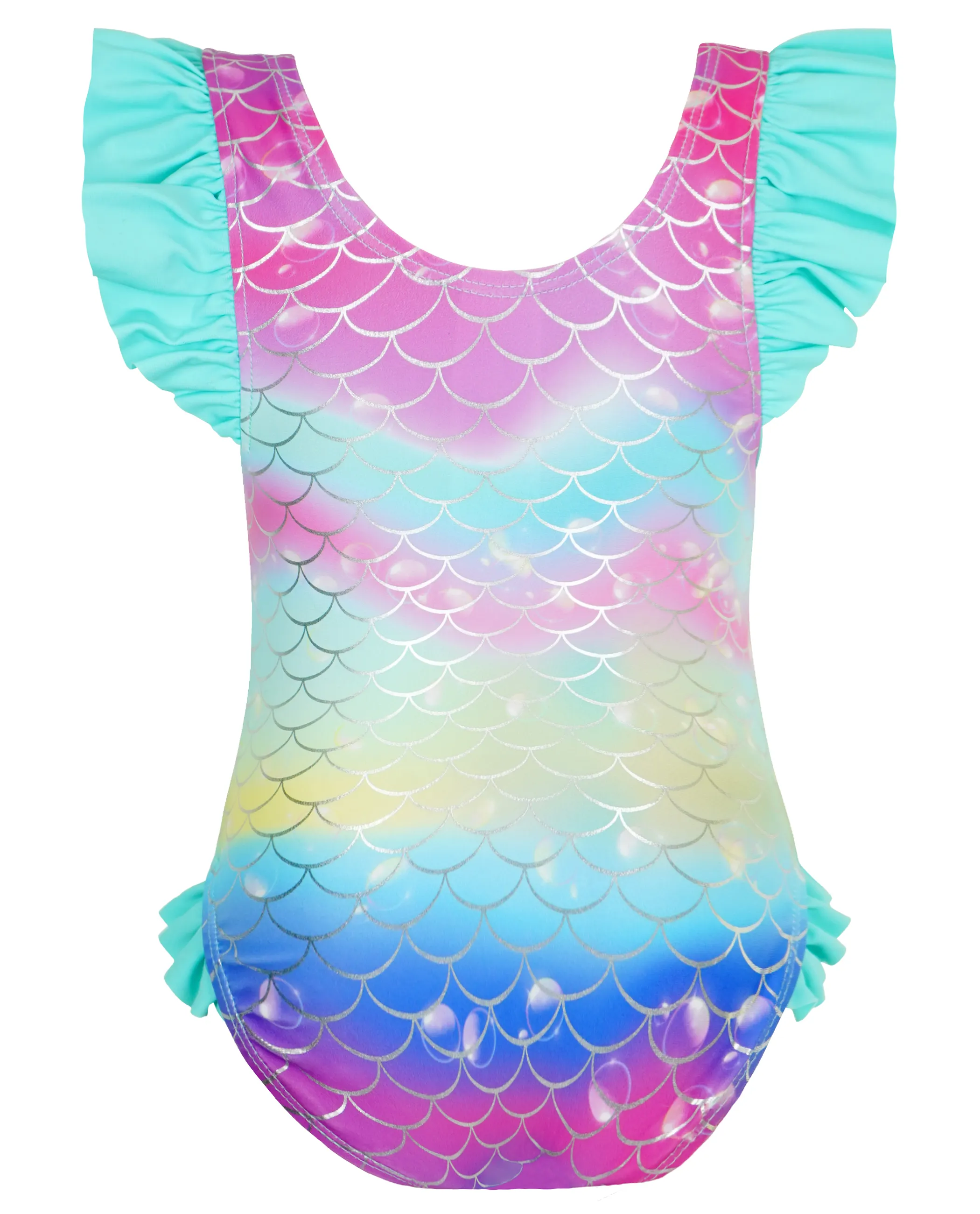 Girls One-Piece Mermaid Colorful Swimwear