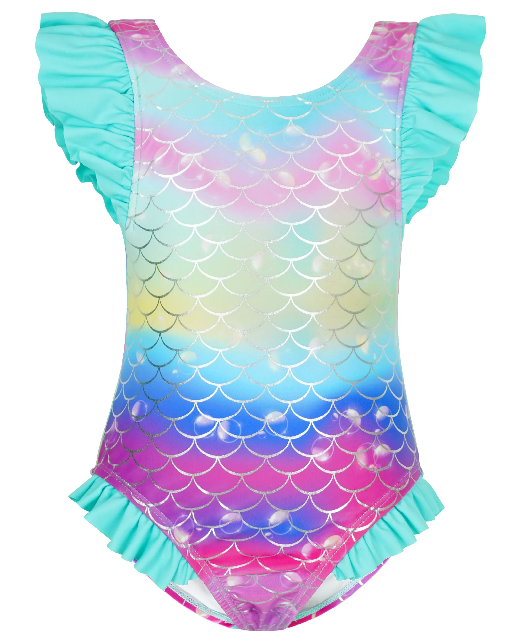 Girls One-Piece Mermaid Colorful Swimwear