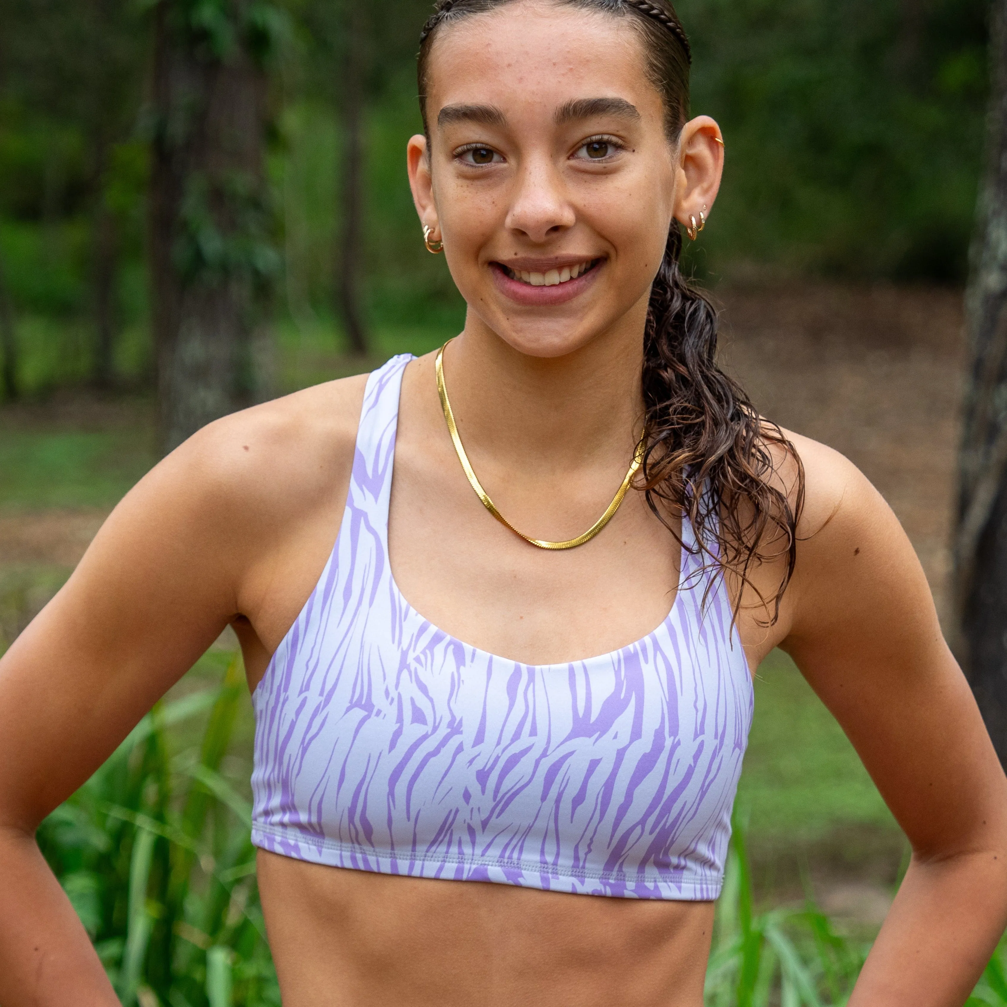 IMPI Strappy Running Bra Top - Lavender Haze