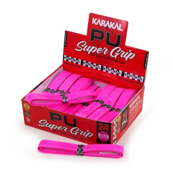 Karakal Badminton Tennis Racket PU Super Grip Pink - Pack Of 6