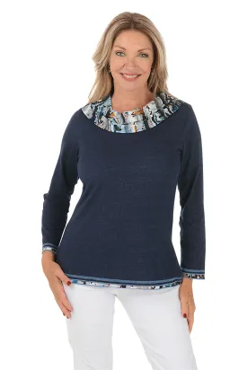 Lizzie Cowl Neck Long Sleeve Top