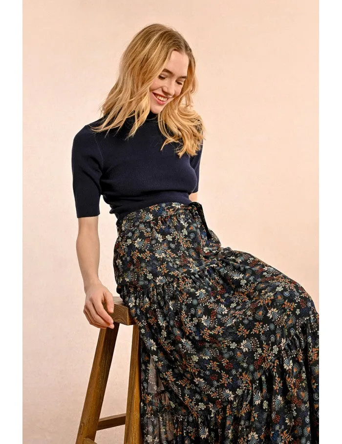 Long floral skirt