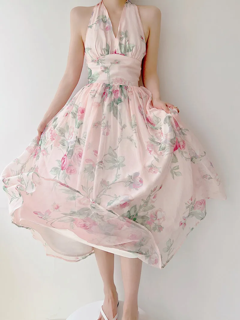 Lost In Dream Floral Dress Gown