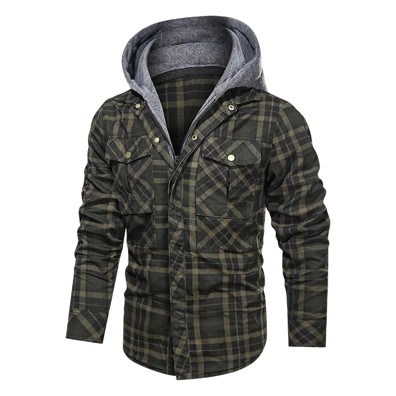 Men Warm Jacket Fleece Thick Autumn Winter Detachable Hoodies Jackets Men Slim Fit Men Clothing