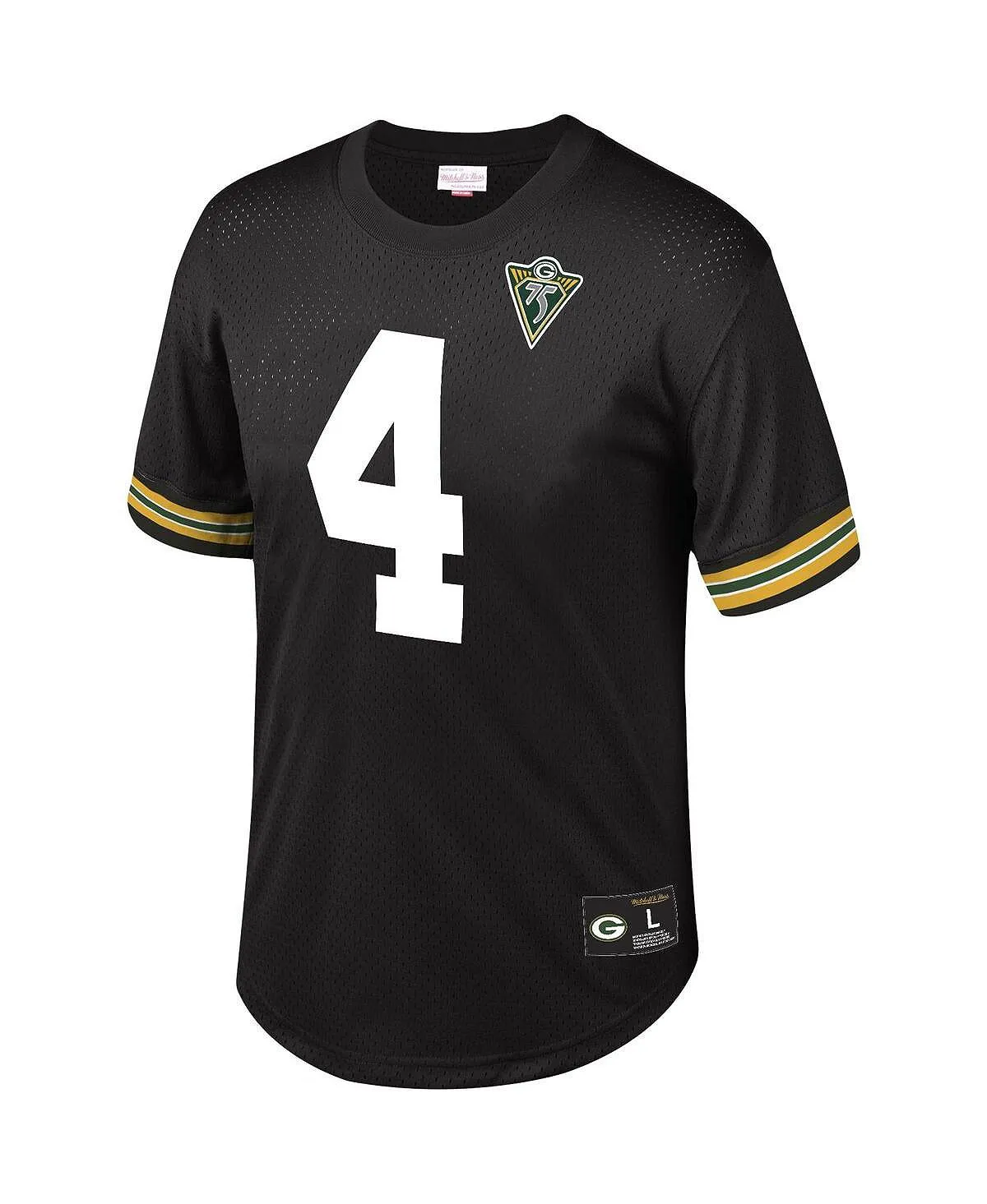 Men's brett favre black green bay packers mesh jersey with retired player name and number Mitchell & Ness ,  black