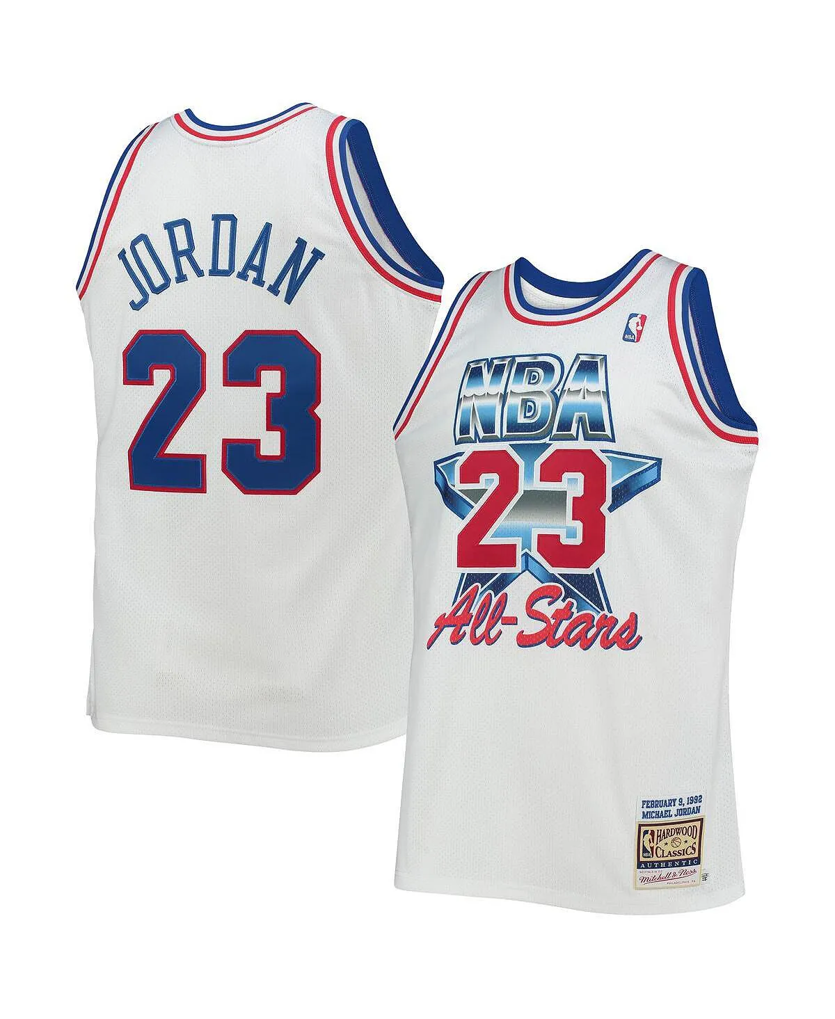 Men's jersey michael jordan white eastern conference hardwood classics 1992 nba all-star game Authentic Mitchell & Ness jersey, white