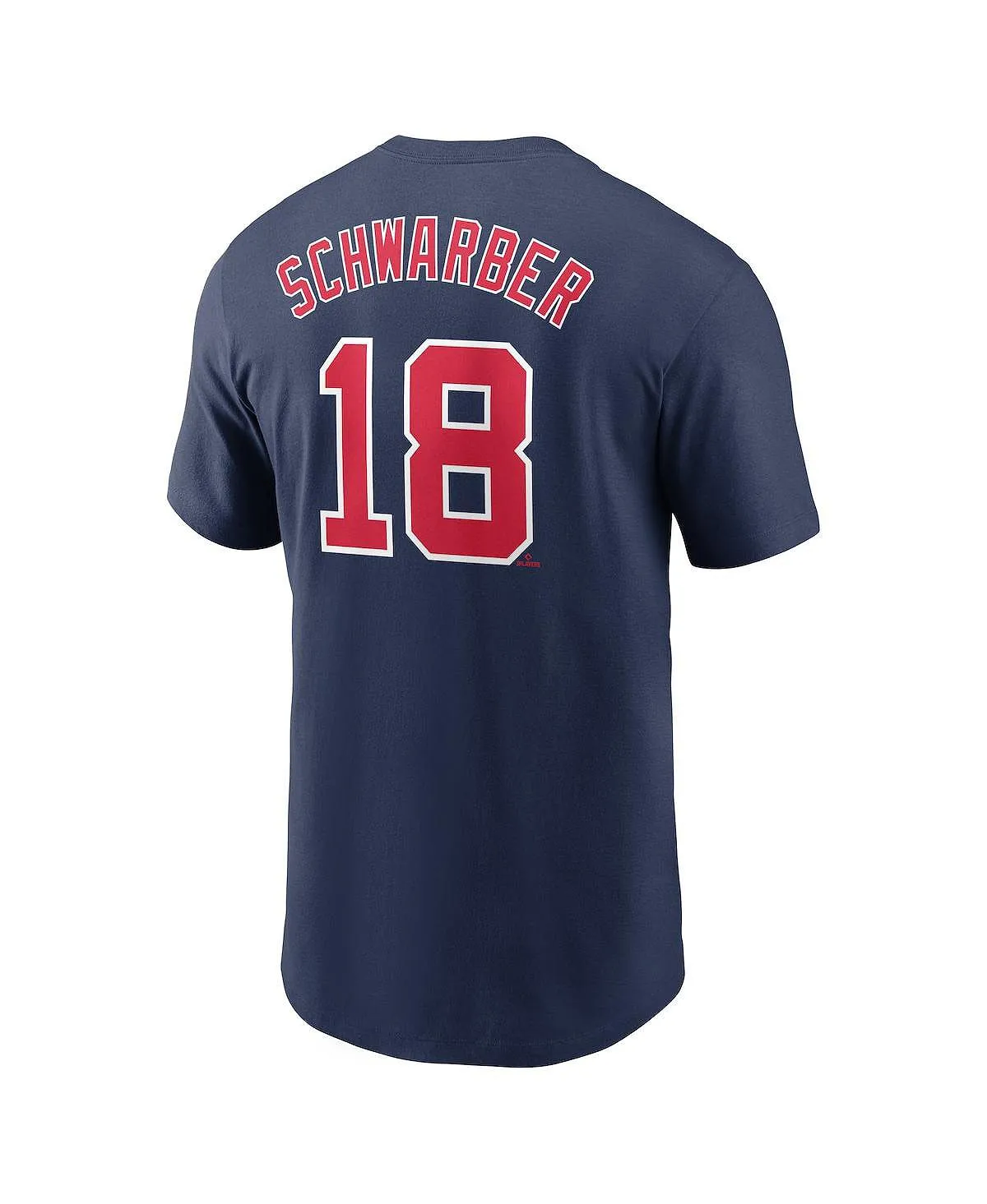 Men's kyle schwarber navy boston red sox t shirt with Nike name and number blue