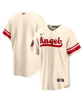 Men's los angeles angels 2022 city connect replica team Nike T-shirt, cream