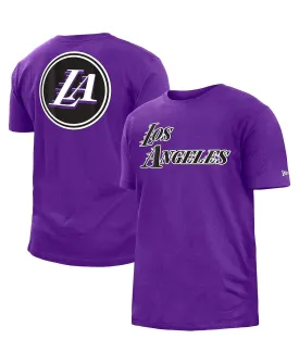 Men's Los Angeles Lakers 2022/23 City Edition Purple New Era Matte Jersey T-Shirt violet