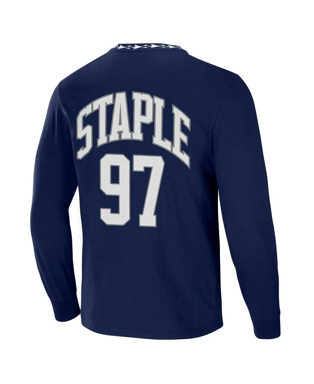 Men's nfl x staple navy new england patriots core long sleeve jersey style t shirt NFL Properties blue