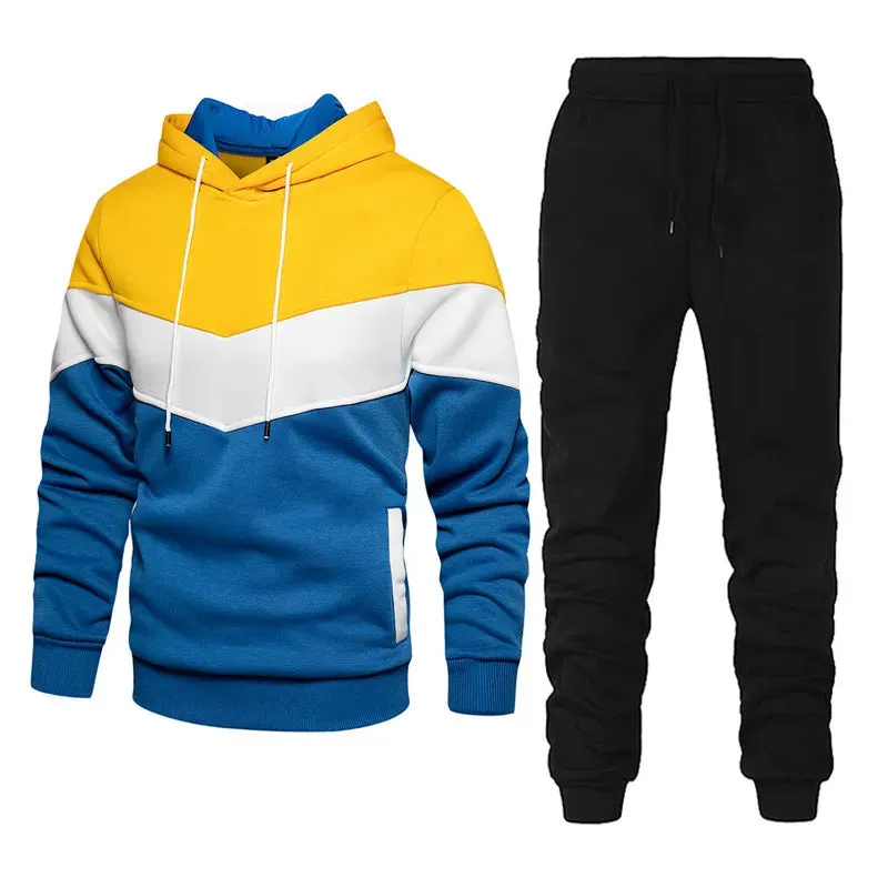 Men's Sportswear Fashion Casual Spring And Autumn Combination with Hoodie Pants Two-piece Suit