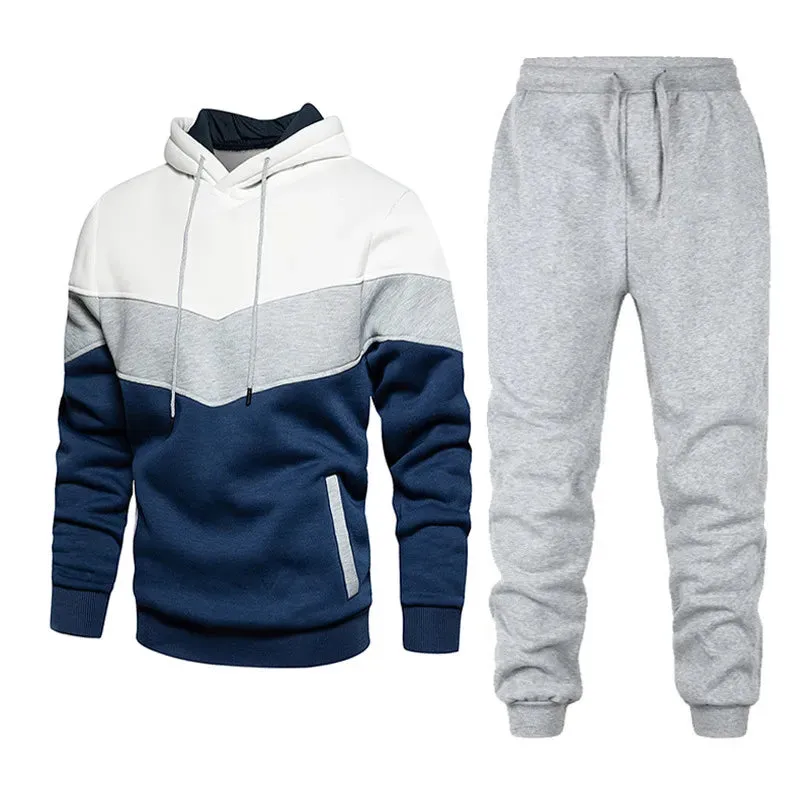 Men's Sportswear Fashion Casual Spring And Autumn Combination with Hoodie Pants Two-piece Suit