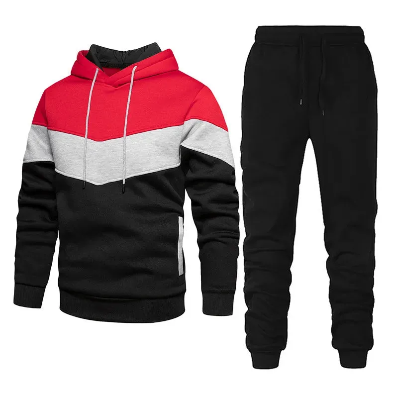 Men's Sportswear Fashion Casual Spring And Autumn Combination with Hoodie Pants Two-piece Suit