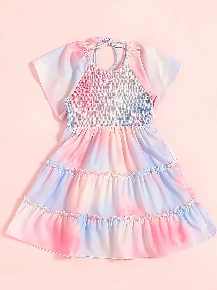 Mommy and Me Cotton Candy Boho Smocked Dress