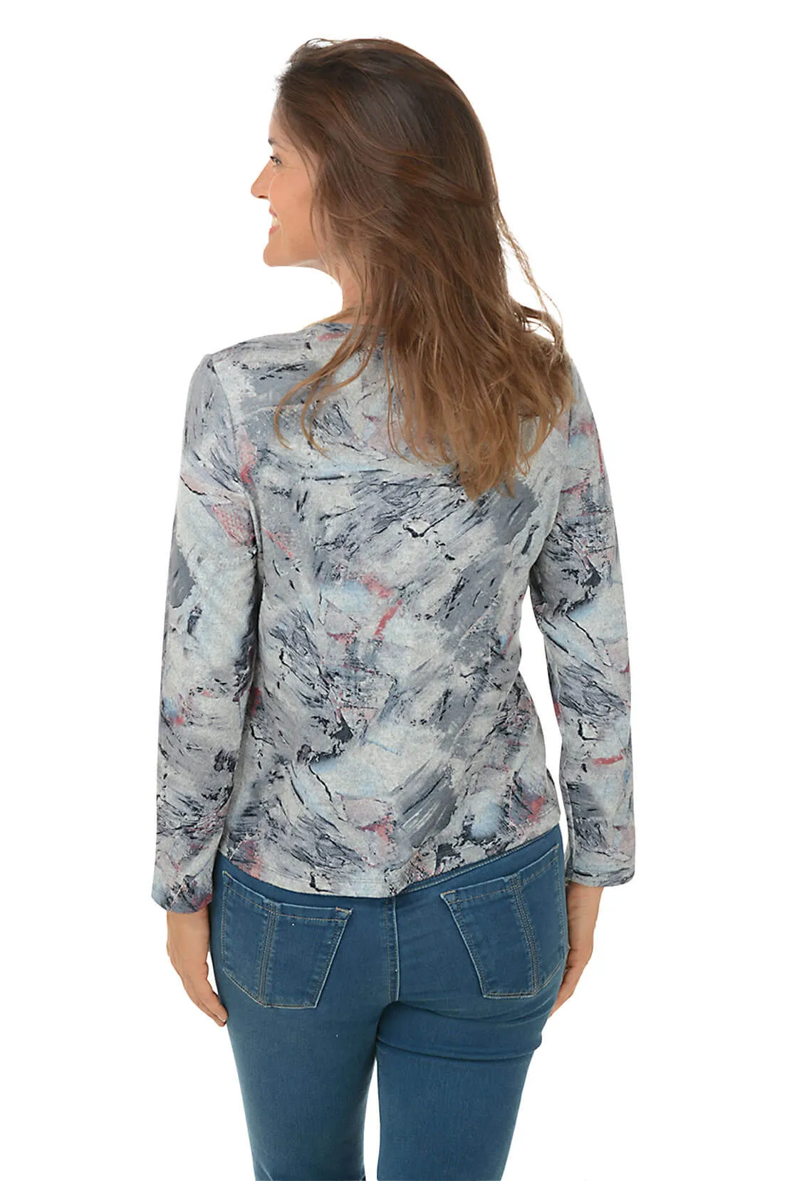 Mountain Range Triple Button Top