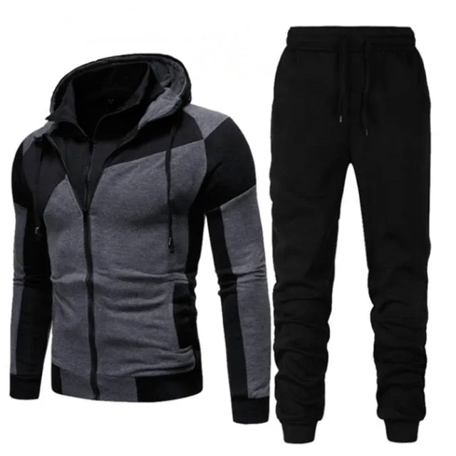 New Men's Autumn Winter Sets Zipper Hoodie pants Two Pieces Casual Tracksuit Male Sportswear Gym Brand Clothing Sweat Suit 2020