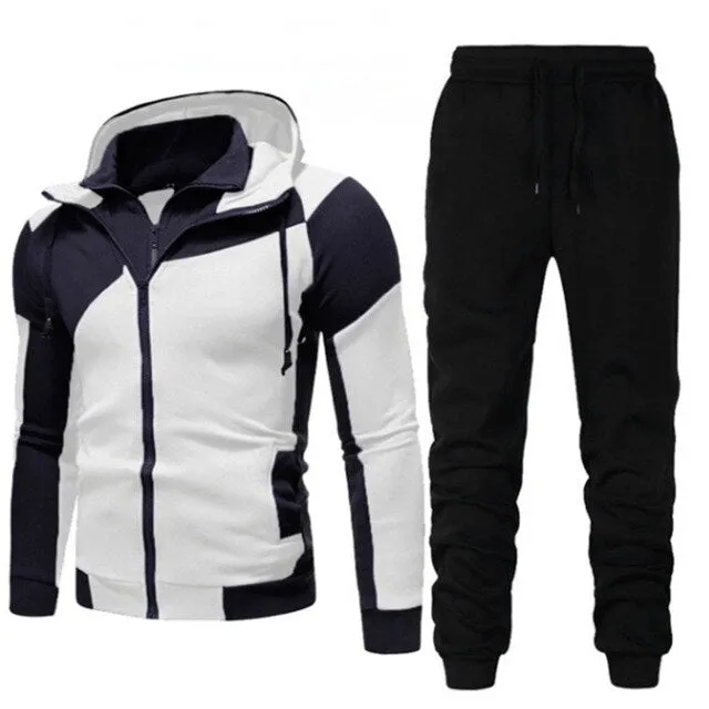 New Men's Autumn Winter Sets Zipper Hoodie pants Two Pieces Casual Tracksuit Male Sportswear Gym Brand Clothing Sweat Suit 2020