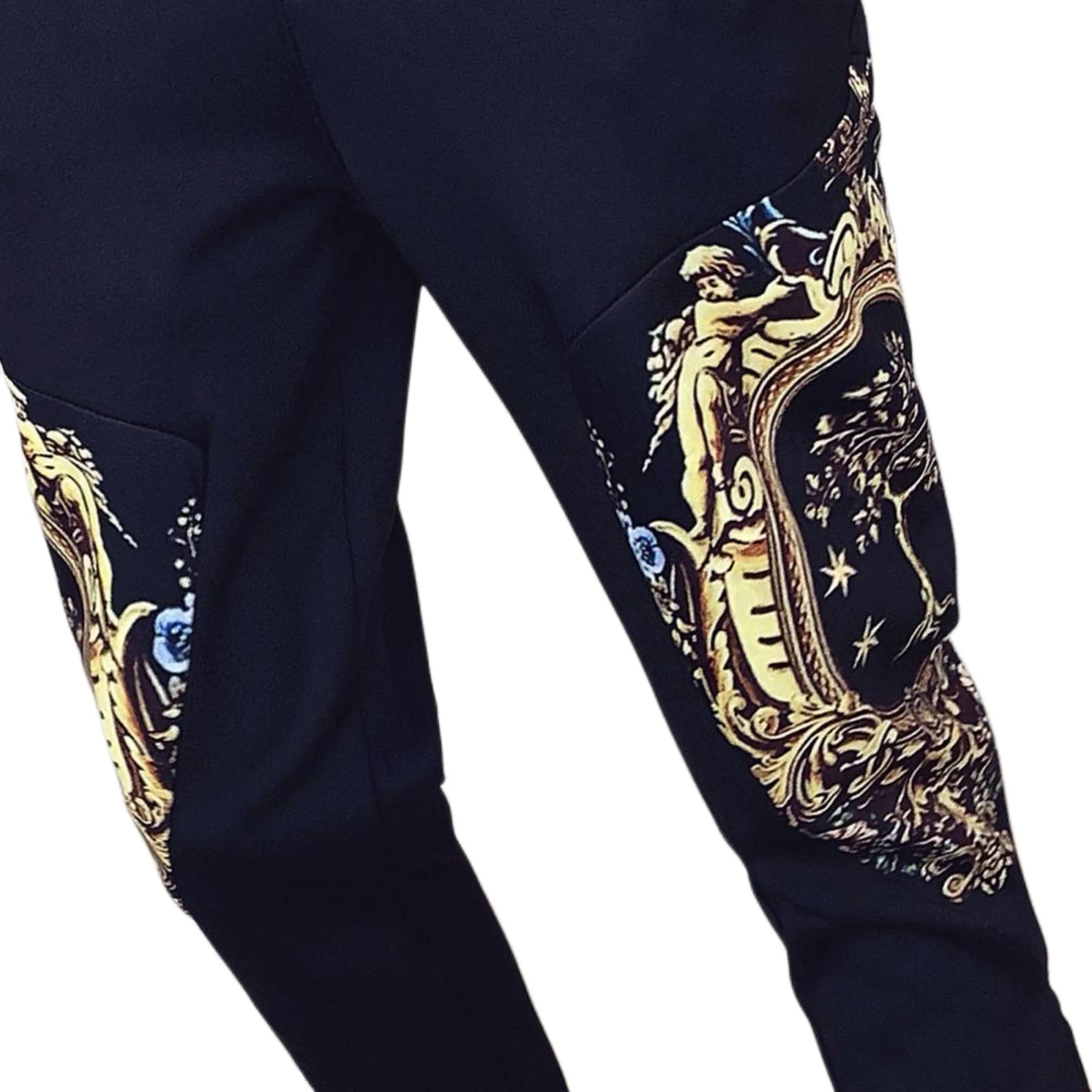 Rare Hip Hop Tracksuit Jacket Suit Men's 2 Pieces Gold Print Sportswear Casual Size M, L, XL, 2XL, 3XL, 4XL, 5XL