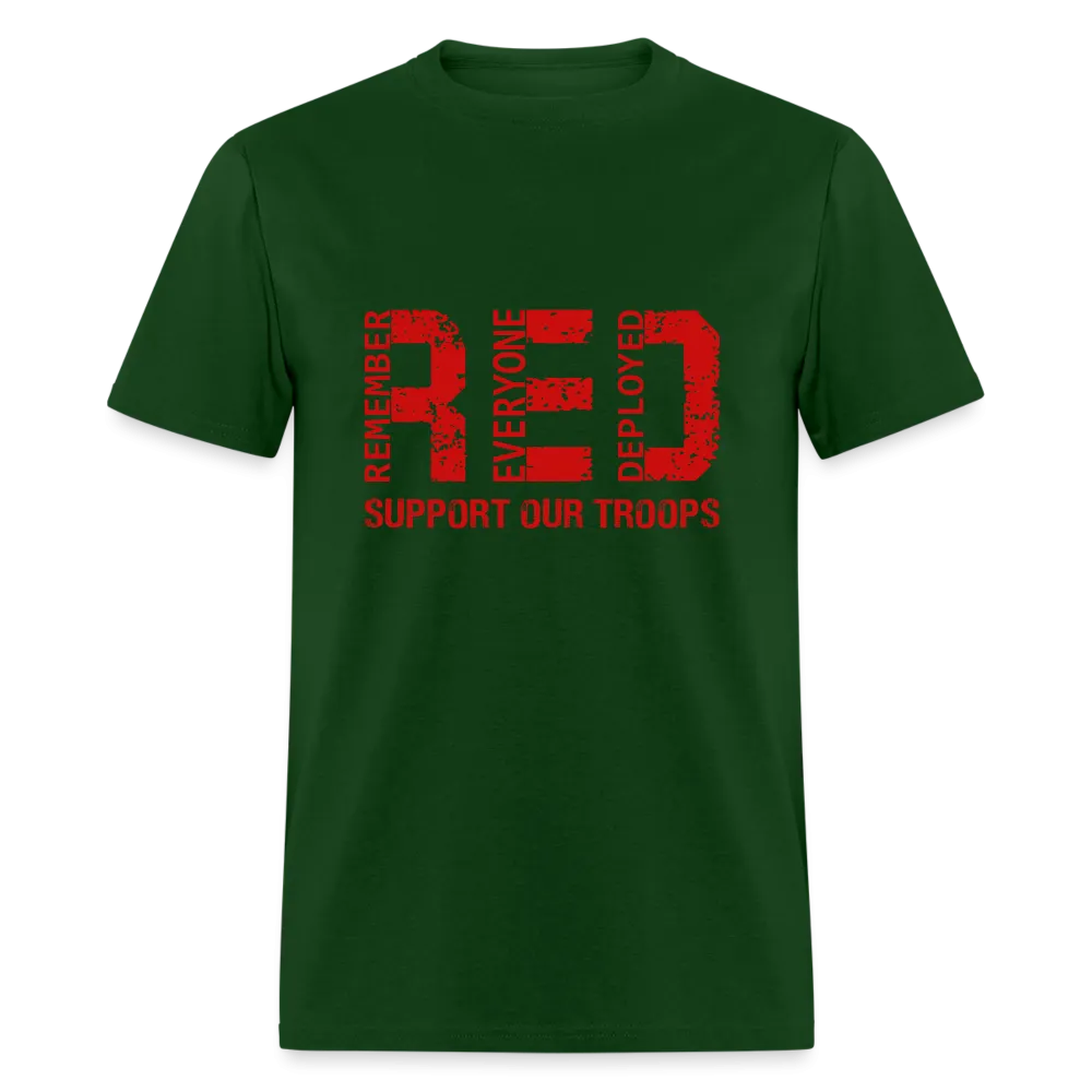 RED Remember Everyone Deployed T-Shirt (Support Our Troops)