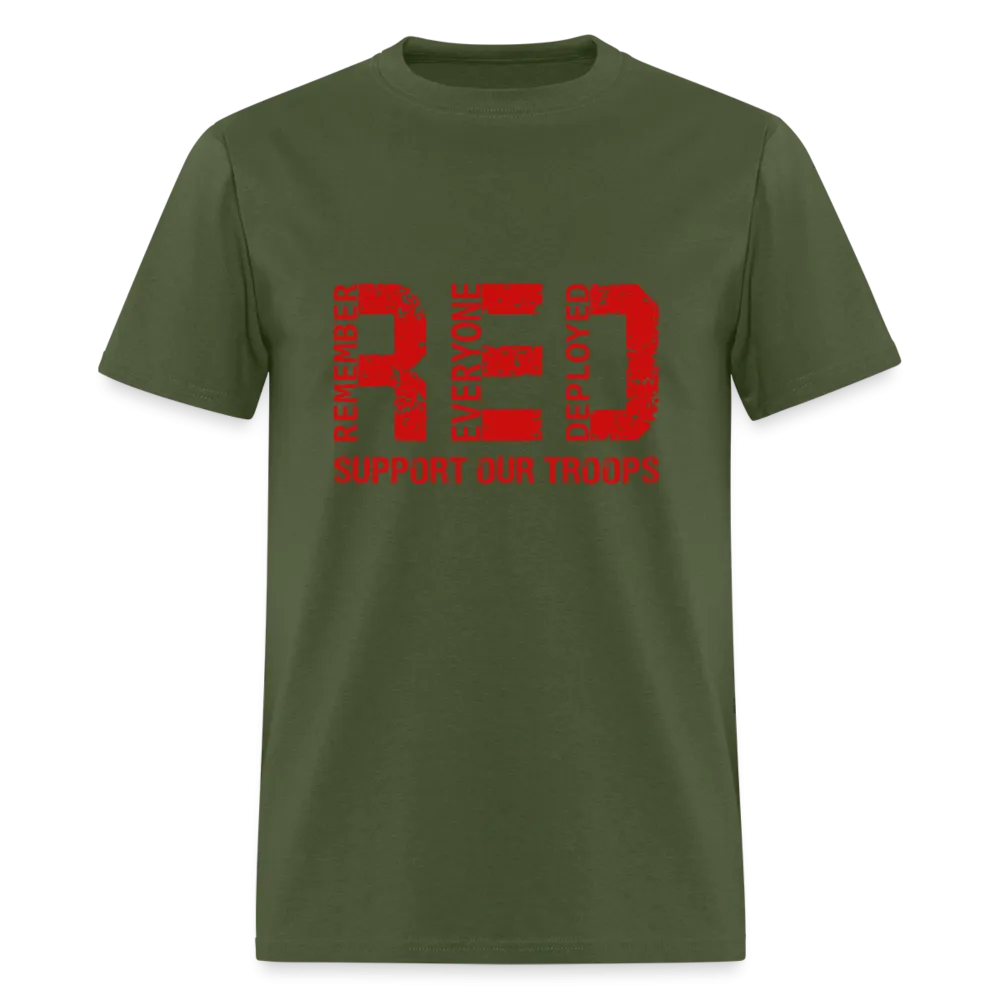 RED Remember Everyone Deployed T-Shirt (Support Our Troops)