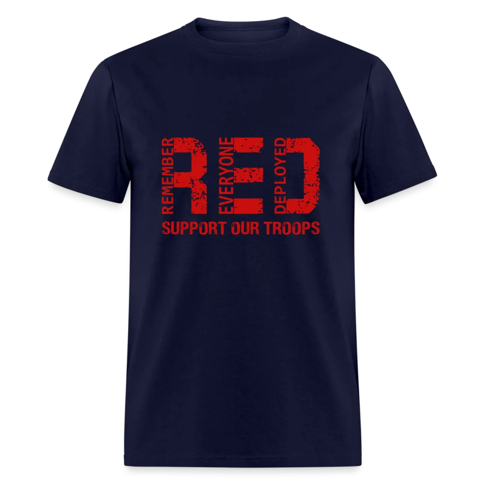 RED Remember Everyone Deployed T-Shirt (Support Our Troops)