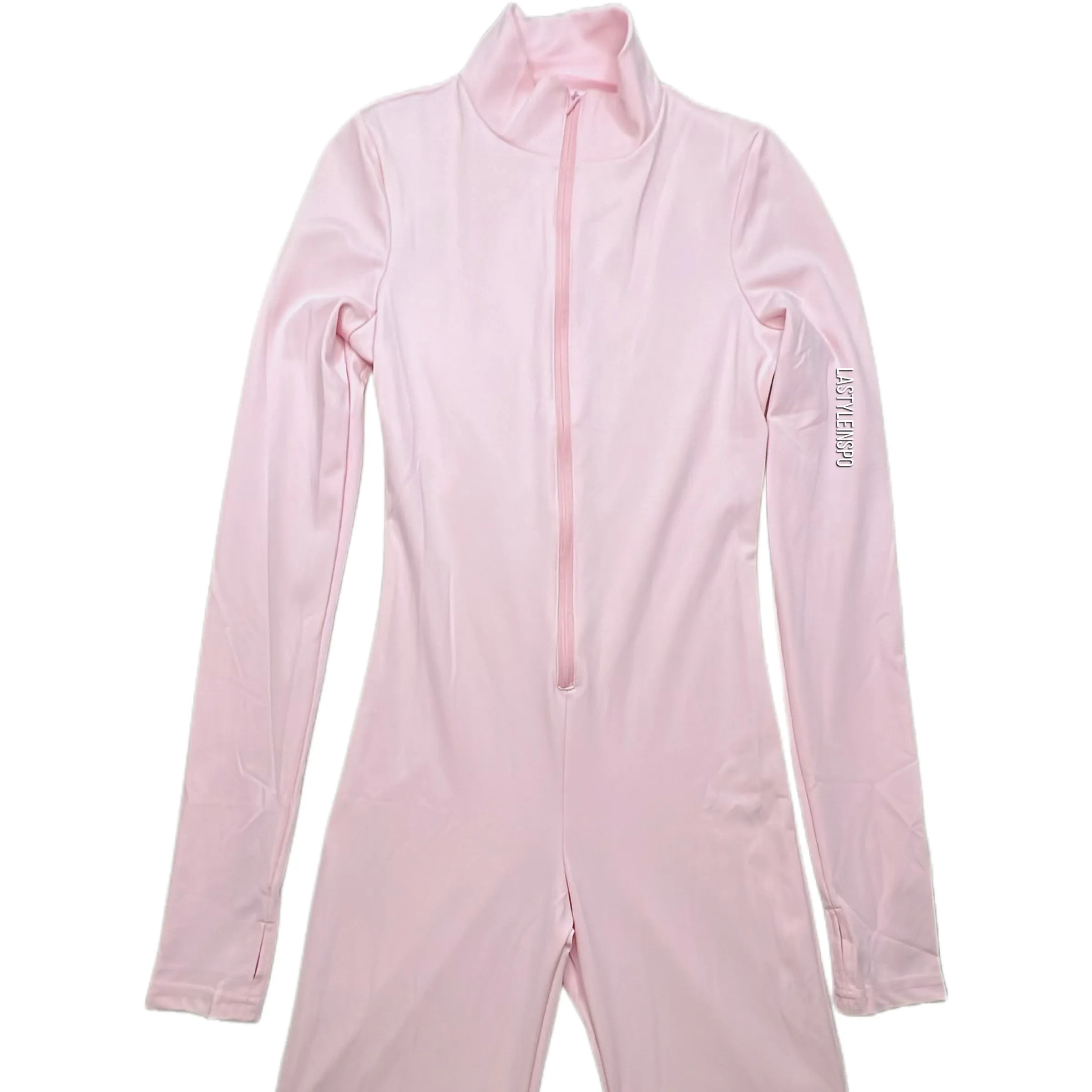 Ski Suit Jumpsuit Onesie Long Sleeved Stretchy in Baby Pink Size XXS